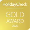 Holiday Check Gold Award 2026 | Auszeichnung für das Schlossberghotel Oberhof