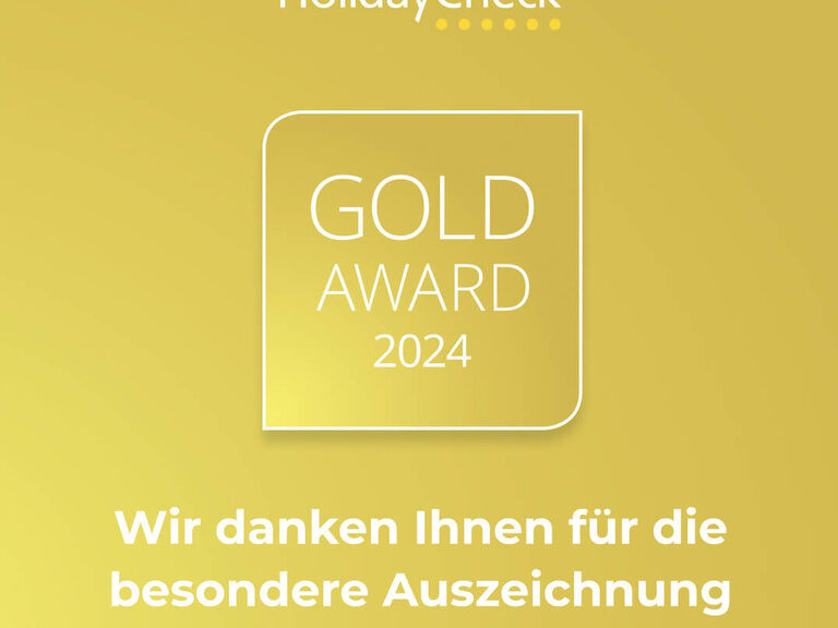 Schlossberghotel Oberhof Holidaycheck Gold Award 2024