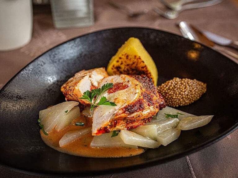 Hotel Oberhof, evening menu in Schlossberghotel