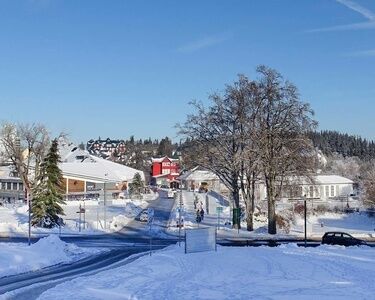 Oberhof, Blick ins Zentrum im Winter