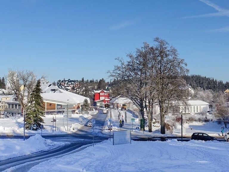 Oberhof, Blick ins Zentrum im Winter