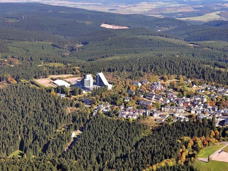 Oberhof in the Thuringian Forest from the bird's eye view | Book hotels in Oberhof